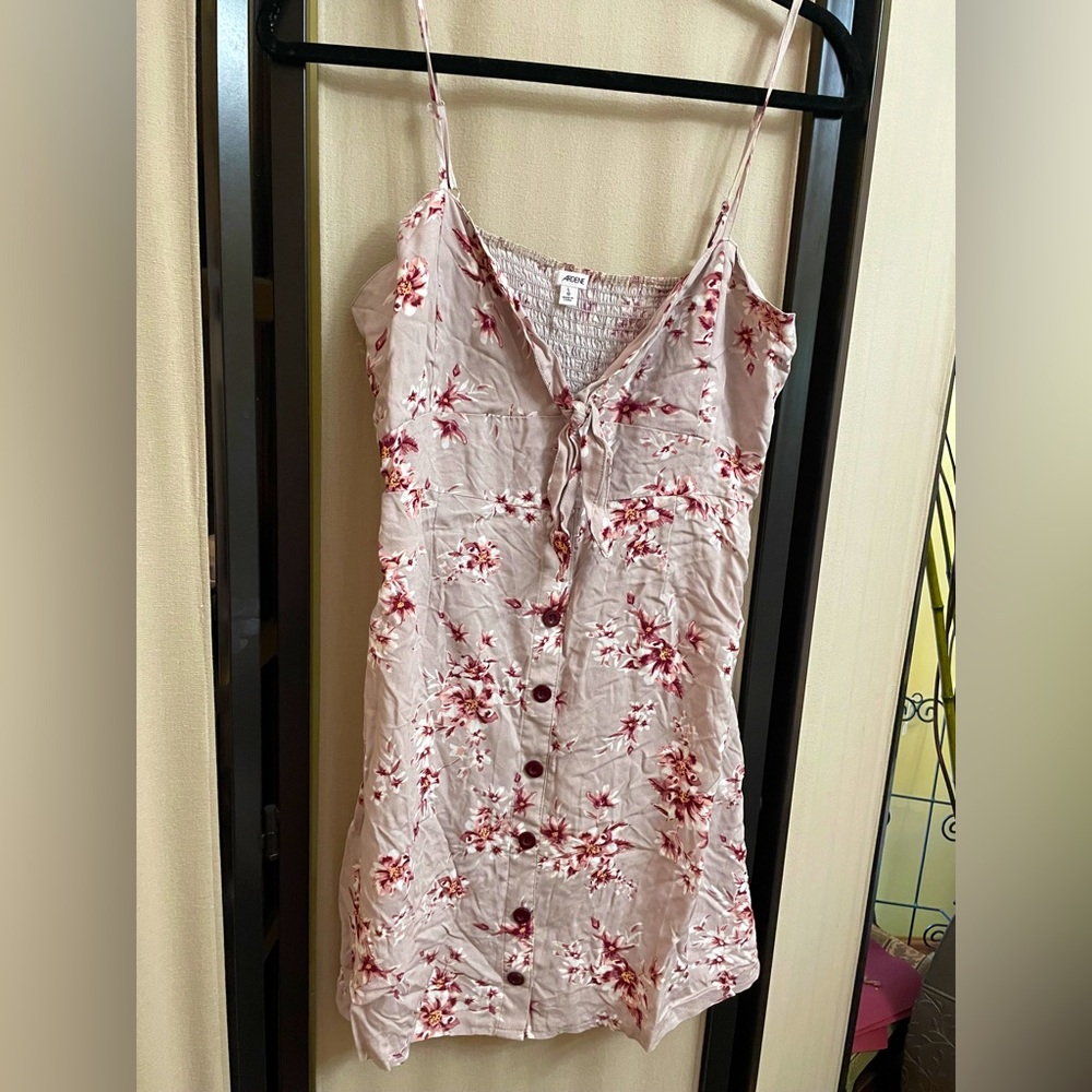 Ardene Pink Sleeveless Buttoned Sundress.